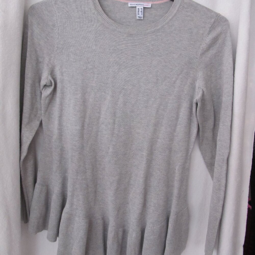 Isaac Mizrahi Ruffle Bottom Sweater